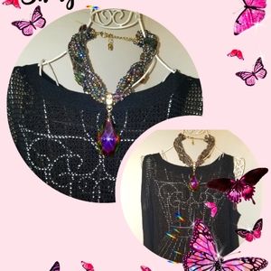 Express Open Stitch Sweater NWT